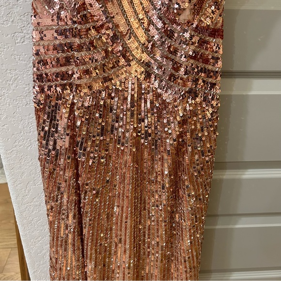 New Mac Duggal 5390 Sequin Open Cut Out Back Gown - Picture 5 of 10